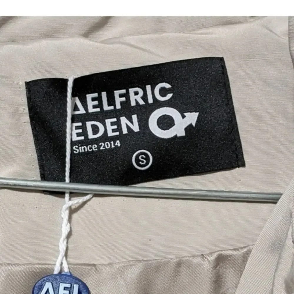 Aelfric Eden solid color plush hooded winter coat parka multi pockets S